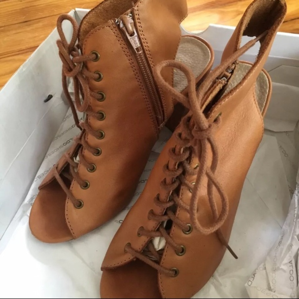 Aldo Trorecia-28 Leather Cognac Sandals/Booties